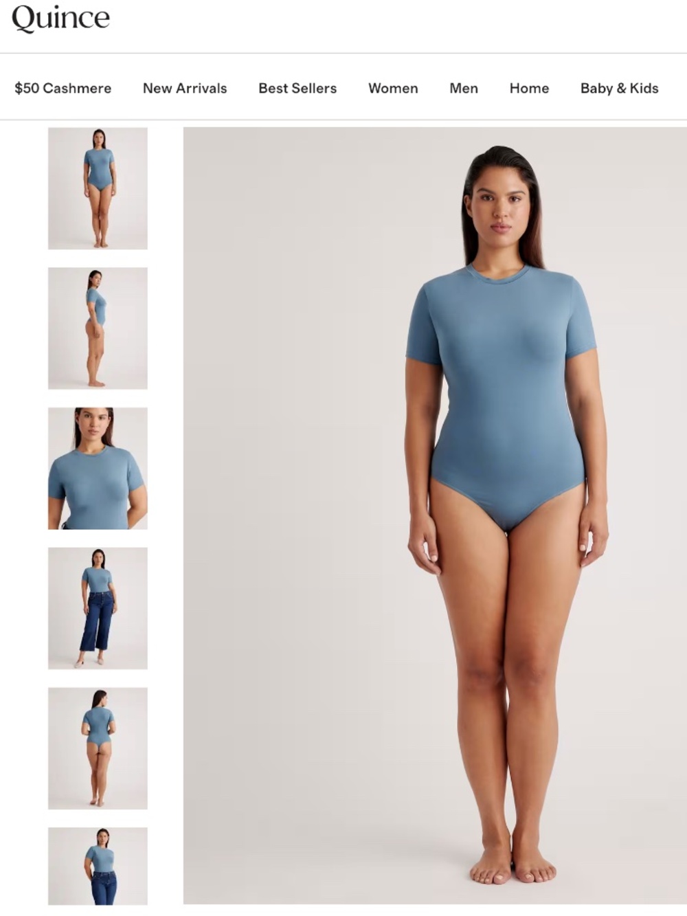 Quince Blue Bodysuit